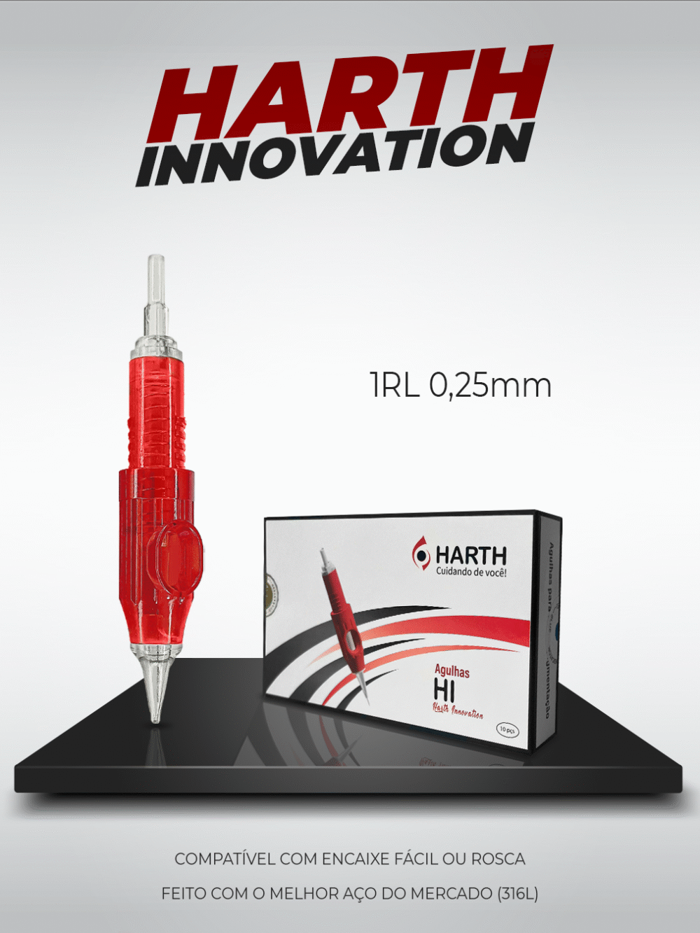 Agulhas Harth HI 1RL 0,25mm - 10 Unidades