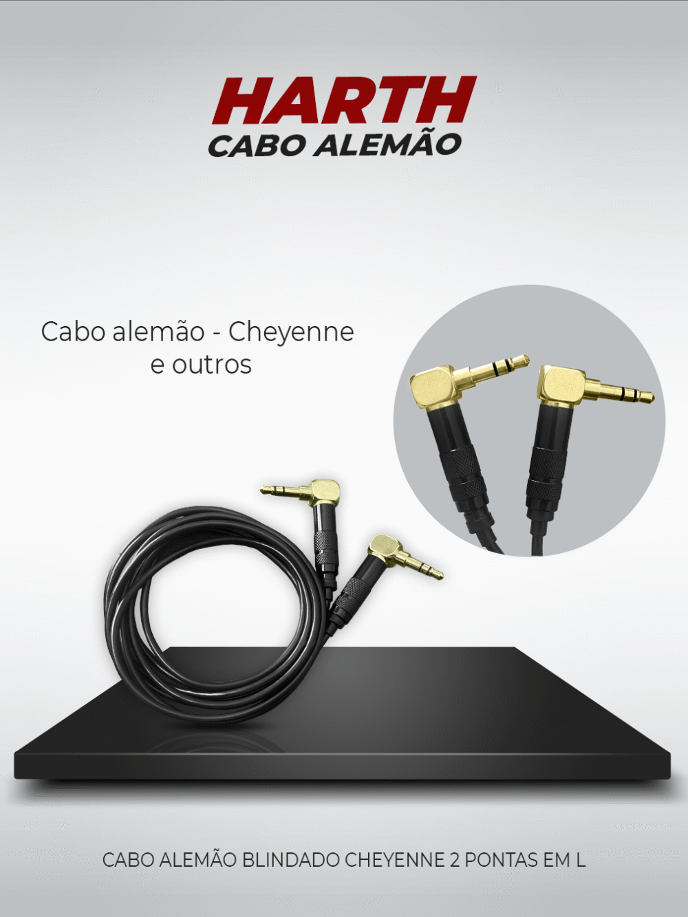 Cabo Blindado Alemão P2 - 2 Pontas em L